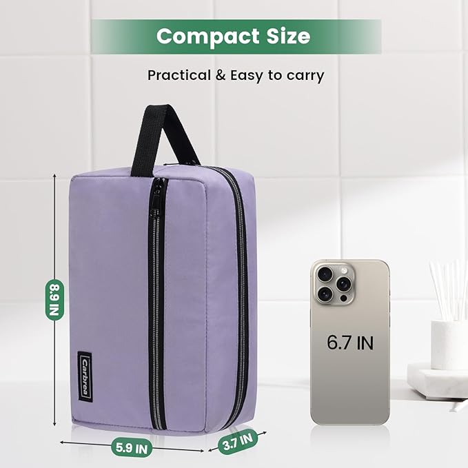 Toiletry Bag for Women - Makeup bag Small Pouch for Toiletries, Cosmetics, Accessories, Gifts, Travel Organizer - Purple