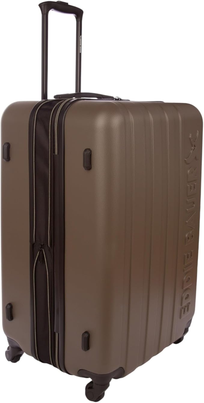Eddie Bauer Flatiron Check-In 28" Luggage | Hardside | Spinner Wheels | Expandable | Lightweight | Travel Essentials - Dark Fatigue