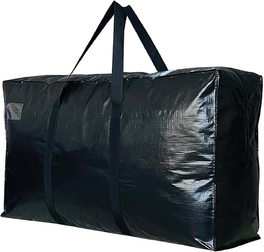 Extra Large Storage Bags, Jumbo Moving Storage Bags Heavy Duty, Foldable Big Black XL Duffle Bag for Travel