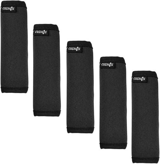 Cosmos 5 Pcs Black Color Comfort Neoprene Handle Wraps/Handle Grip/Luggage Identifier for Travel Bag Luggage Suitcase
