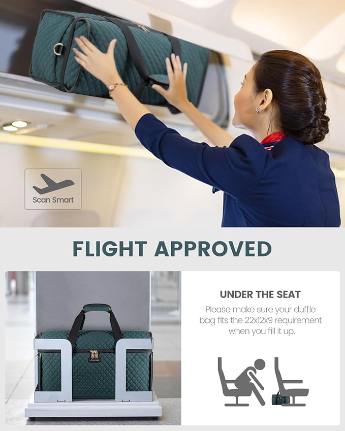 LOVEVOOK Travel Duffle Bag - Weekender & Overnight Bag with Toiletry & Wet Pocket, Carry-On Size, 3pc Set
