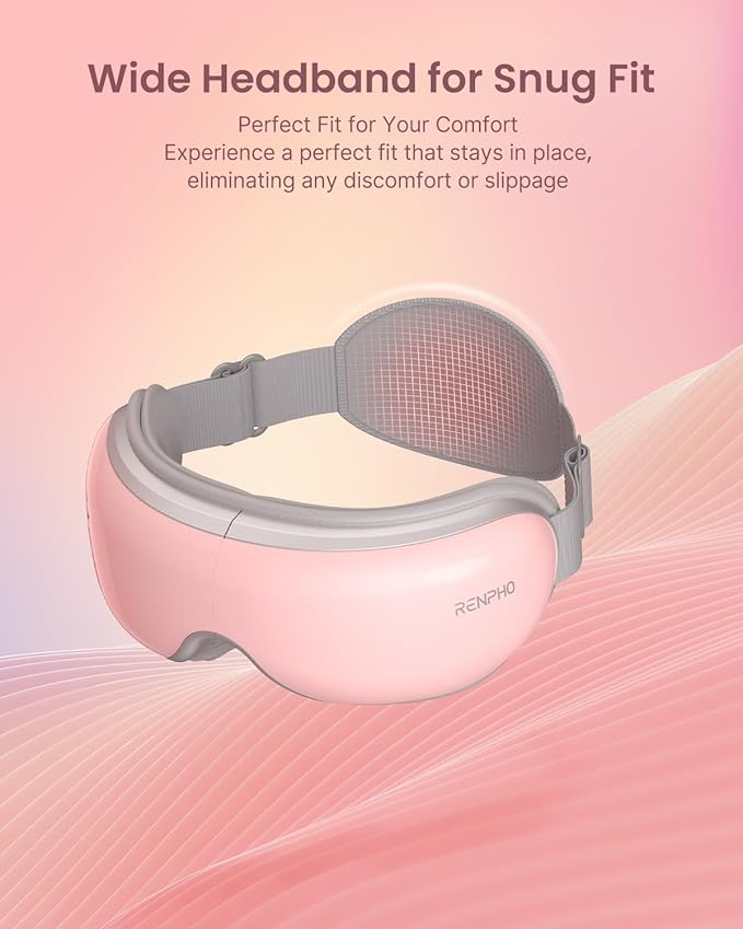 RENPHO Eyeris 1 Eye Massager with Heat, Birthday Day Gifts for Women Men Mom Dad Her Him, Eye Mask for Migraine, Smart Sleep Mask for Dry Eyes Relax, Reduce Strain