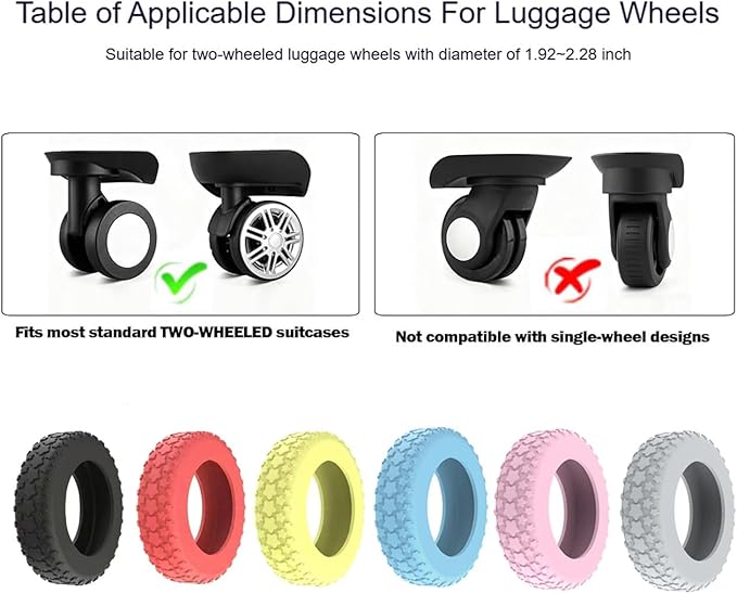 8PCS Luggage Wheel Protector,Silicone Protective Covers for 2-2.4" Spinner Wheels Anti-Slip,Ultra-Quiet&Upgraded Wear-Resistant Travel Accessories(Star Shape-Grey)