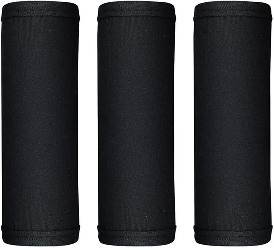 HEYSKAY 3pcs Neoprene Luggage Handle Wrap for Suitcase Luggage Identifier Travel Bag Wraps Luggage ID Tags Door Handle Sleeve Cover (Blackx3)