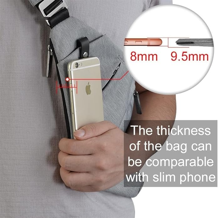 OSOCE Anti Theft Sling Bag for Men Women RFID Crossbody Bag Lightweight Travel Shoulder Chest Pack Fits iPad Daypack