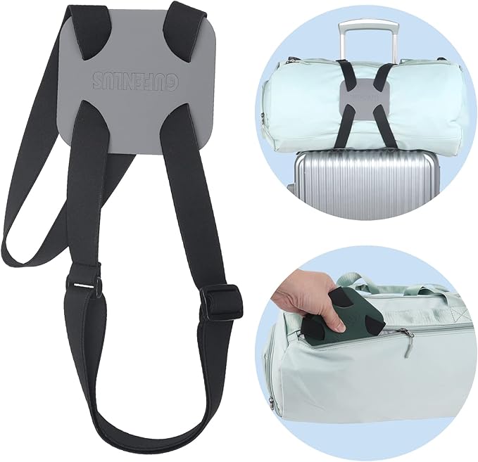 Bag Bungee for Luggage，Luggage Straps for suitcases，Luggage Straps Suitcase Adjustable Belt -2 Pack (Grey-2)