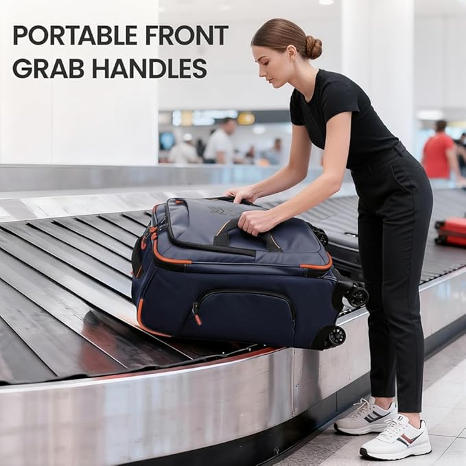 2-Piece Set（22in/26in） Front Opening,Softside Luggage Sets w/Double Spinner Wheels Suitcase,Waterproof,Lightweight Travel Luggage Rolling Suitcase（Blue,22in/26in）