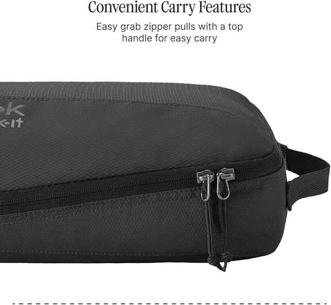 Eagle Creek Pack-It Reveal Cube Set - Packing Cubes for Compartmentalizing Luggage - Durable - Ultra-Lightweight - Water-Resistant - Easy Grab Zipper Pull - Mesh Windows - Black - XS/S/M