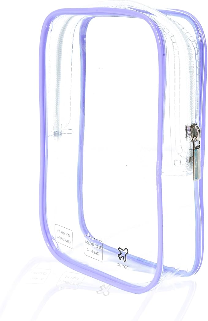 Packing Cubes 1 Quart Size Travel Bag TSA Approved Toiletry Bag Clear Small Purse Pouch International Long Flight Must Haves for Toiletries Makeup Liquids Airplane Europe Vacation Essentials