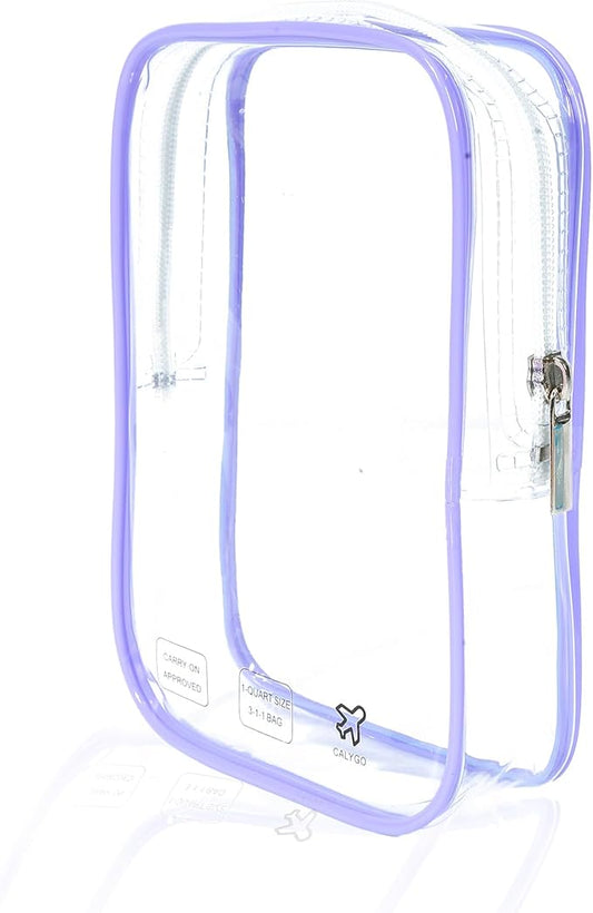 Packing Cubes 1 Quart Size Travel Bag TSA Approved Toiletry Bag Clear Small Purse Pouch International Long Flight Must Haves for Toiletries Makeup Liquids Airplane Europe Vacation Essentials