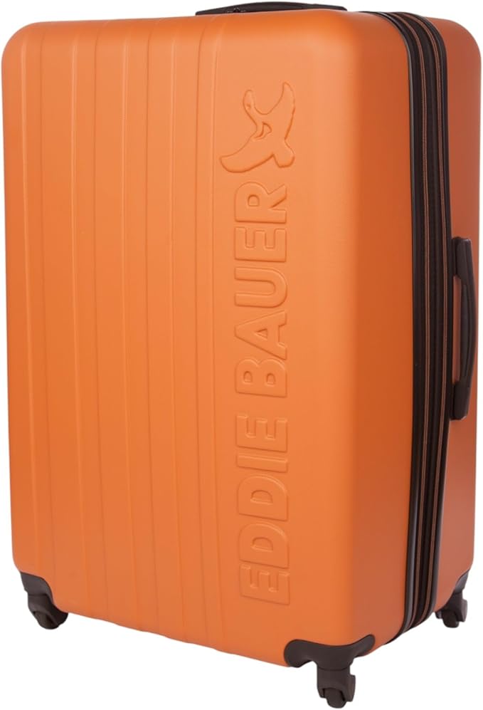 Eddie Bauer Flatiron Check-In 32" Luggage | Hardside | Spinner Wheels | Expandable | Lightweight | Travel Essentials - Paprika