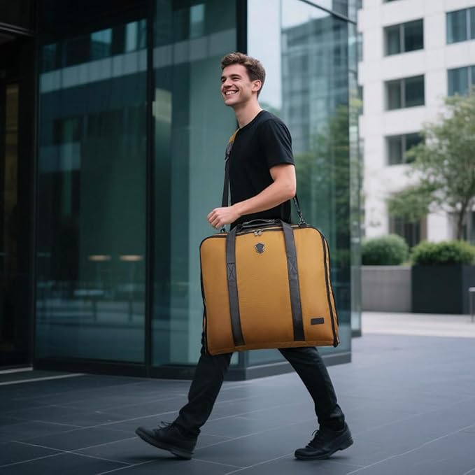 WELKINLAND 2-Suit Carry On Garment Bag for Travel, 30-L Suits Holder Travel Bag, 8-Pocket Garment Bag for Men, Wrinkle-Free Travel Garment Bags for Suits, Durable Suit Carrier Garment Travel Bag