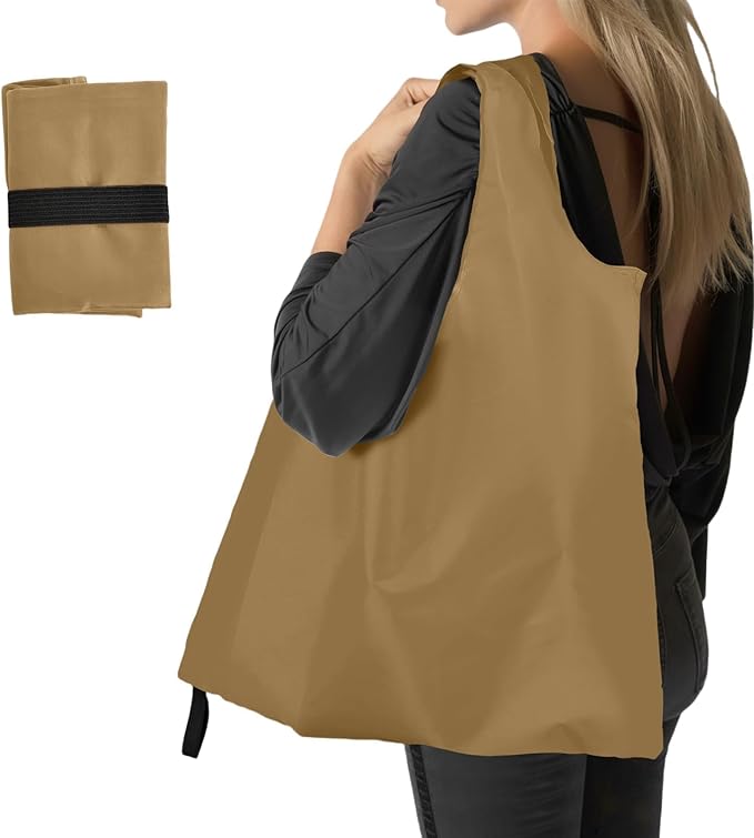 Washable Reusable Grocery Bags, Foldable Reusable Shopping Bags, Polyester Tote, Pocket Size Carrier