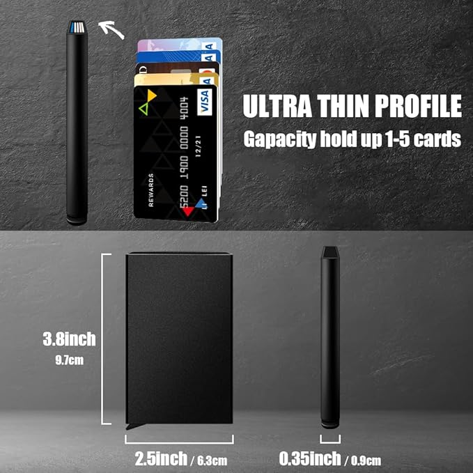 FurArt Slim Minimalist Wallet, Front Pocket Wallets, RFID Blocking, Credit Card Holder for Men