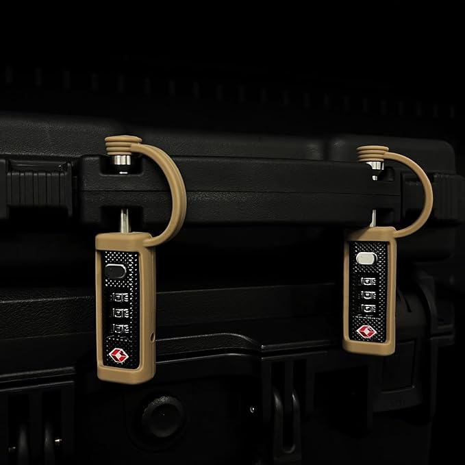 LAFENLIN Gun Case Locks 2 Pack, TSA Approved Case Lock for Gun Case, Handgun Case Padlock for Gun Safe, Air Travel Padlock Hard Pistol Case Lock for Rifles & Shotguns, 3 Digits Heavy Duty TSA Locks
