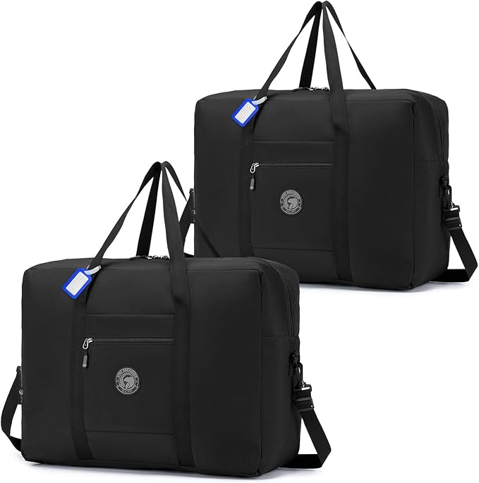 2Pack Carry On Luggage 22x14x9 Airline Approved,Lightweight Duffle Bag for Travel, Waterproof Weekender Overnight Bags for Traveling Airplane for Women and Men 40L
