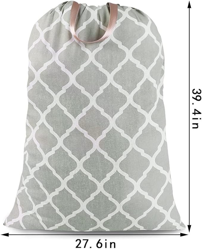 Sanlykate Extra Large Laundry Bag with Drawstring Closure and Handle, 28 x 40 Inch Heavy Duty Travel Dirty Clothes Bag for Laundromat and Household, Lantern