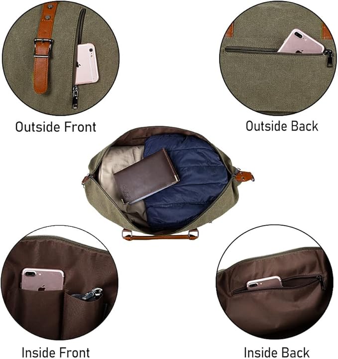 Weekender Overnight Bag Carry On Bag Travel Bag with Shoe Pouch