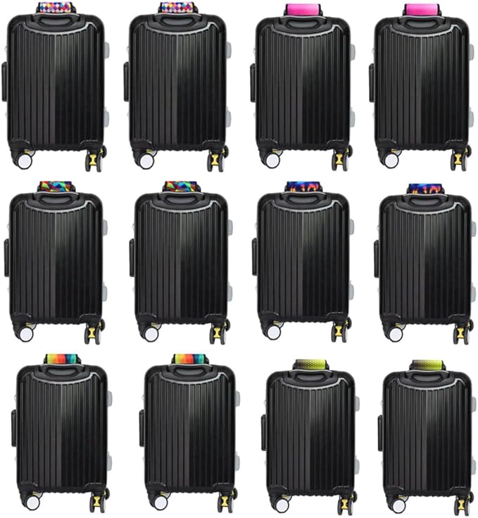 Luggage Handle Wrap 12 Pack-Bulk Luggage Handle Wraps for Suitcases Neoprene Handle Wraps/Cover/Grips for Carry on/Bag/Car Travel Accessories for Luggage (Mixed 2.0)
