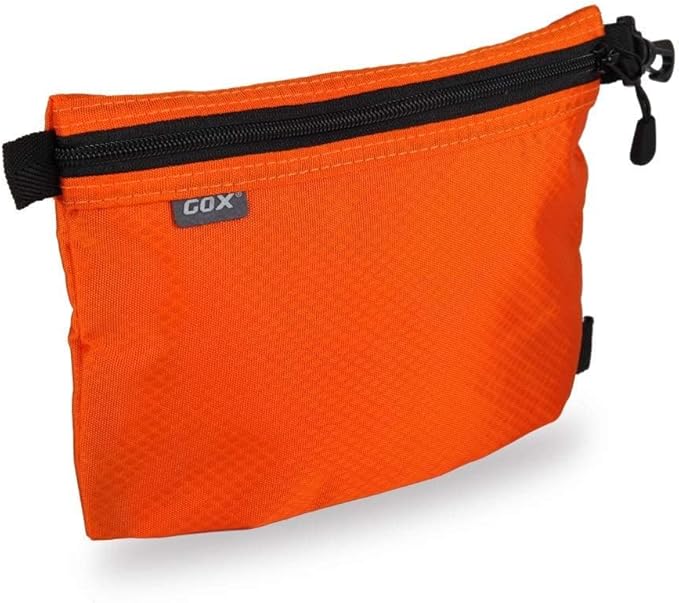 GOX Small Toiletry Bag for Men Bulk Cosmetic Bag Dopp Kit Carry On Zipper Pouch Organization Nylon Small Packing Sack Water Repellent(Orange)