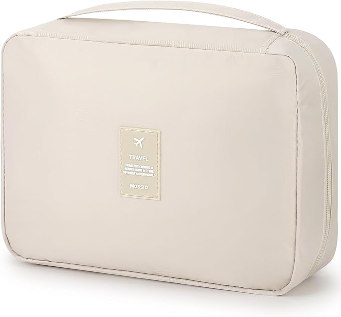 Mossio Hanging Toiletry Bag with Sturdy Hook - Large Portable Cosmetic Makeup Travel Organizer for Men & Women