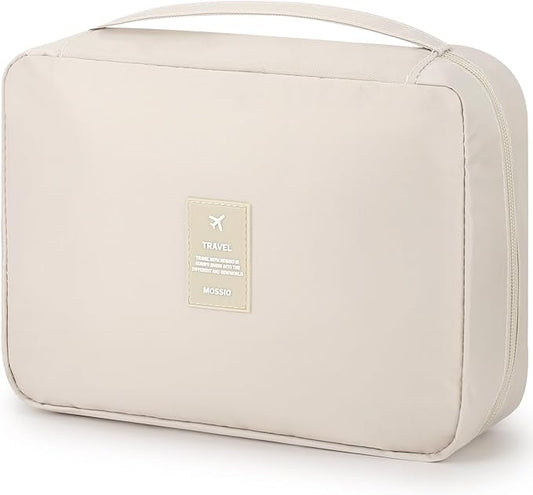 Mossio Hanging Toiletry Bag with Sturdy Hook - Large Portable Cosmetic Makeup Travel Organizer for Men & Women