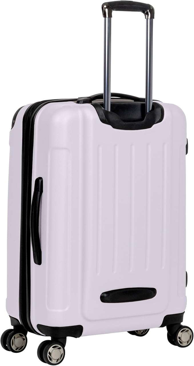 Kenneth Cole REACTION Renegade Luggage Expandable 8-Wheel Spinner Lightweight Hardside Suitcase, Orchid Ice, 24-Inch Checked