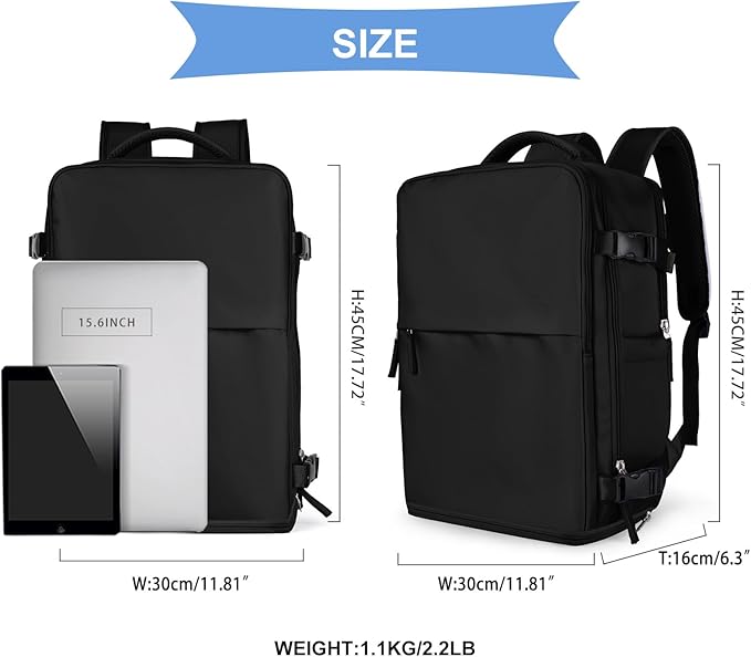 coowoz Travel Backpack For Women Men Airline Approved,Carry On Backpack,Large Hiking Laptop College Backpacks Waterproof Outdoor Sports Rucksack Casual Daypack Fit 15.6 Inch Backpacks