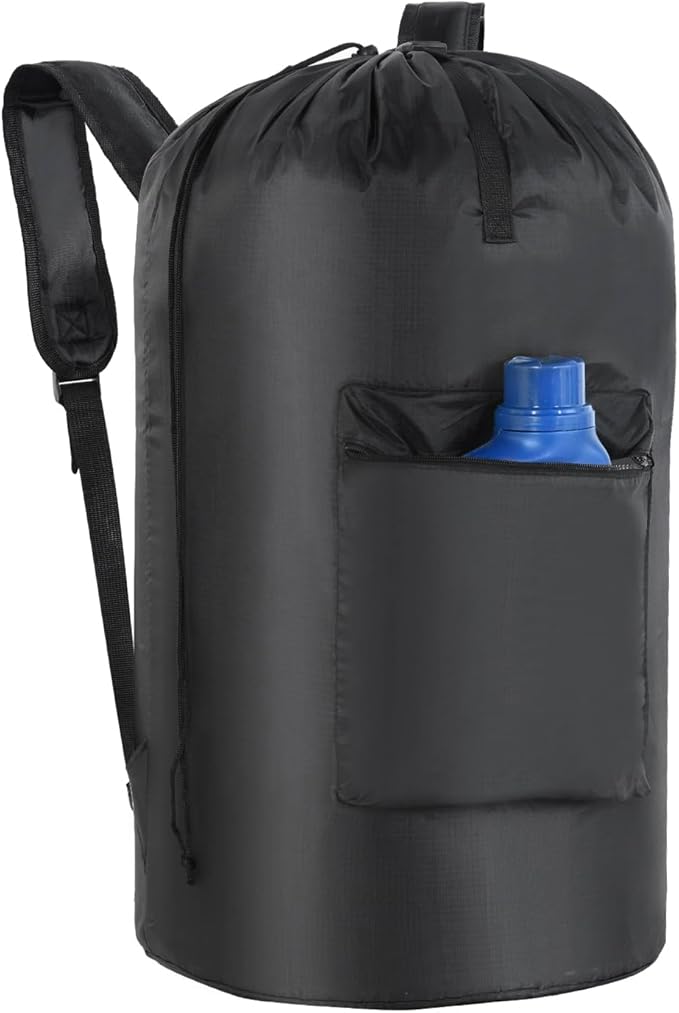 OTraki Large Laundry Backpack 100L Heavy Duty Travel Laundry Bags Hamper Bag with Adjustable Shoulder Straps Pocket Drawstring Closure Drying Do Not Exceed 176℉