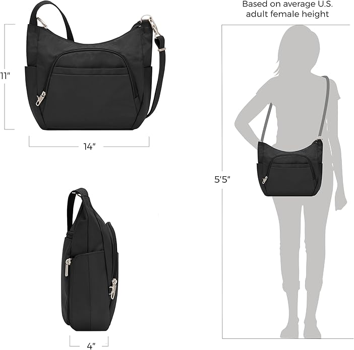 Travelon Anti-theft Classic Crossbody Bucket Bag | Anti-theft