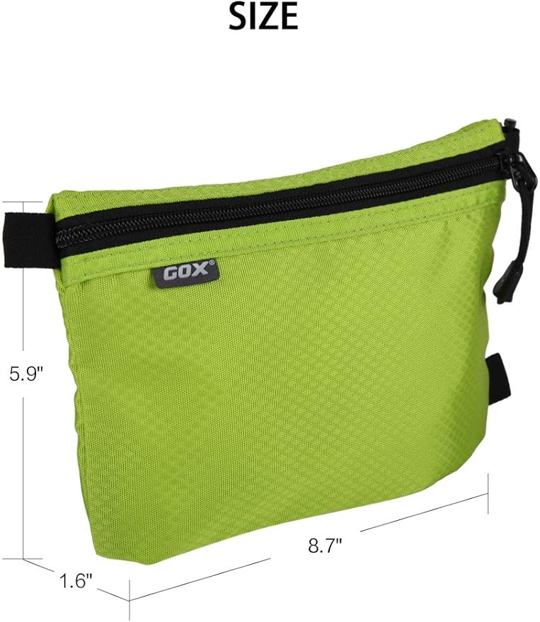 GOX Small Toiletry Bag for Men Bulk Cosmetic Bag Dopp Kit Carry On Zipper Pouch Organization Nylon Small Packing Sack Water Repellent