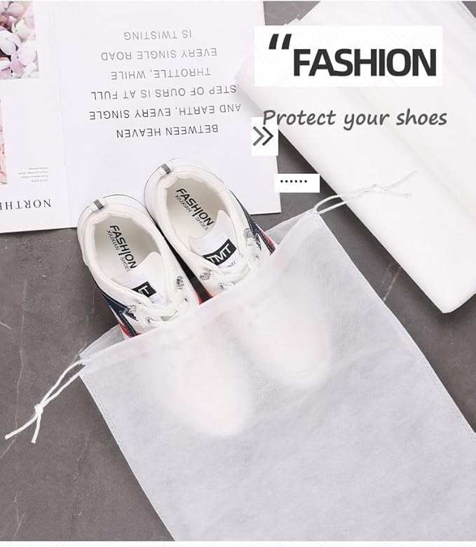Gladiolus hybridus 30 eco-friendly travel shoe bag storage bags, non-woven breathable dust-proof with rope, suitable for storing shoes and isolate dust keep bags clean tidy (11.8in X 15.74in)