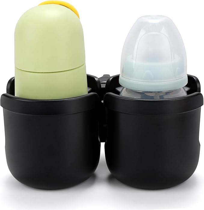 Accmor Stroller Cup Holder, Bike Cup Holder, Universal Cup Holder for Uppababy Nuna Doona Strollers, 2-in-1 Cup Phone Holder for Stroller Bike Wheelchair Walker Accessory