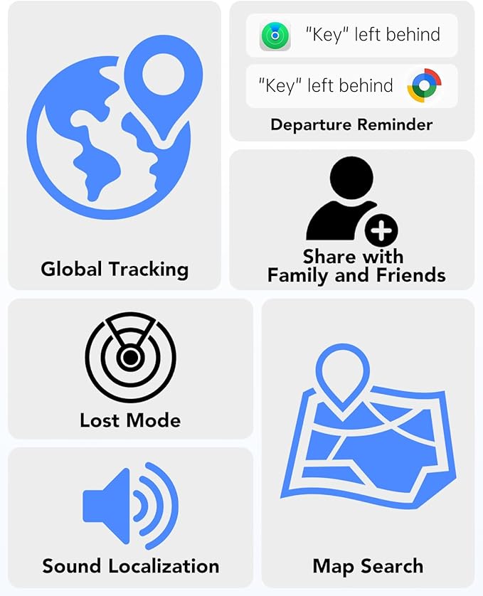 2026 Air Tracker Tags Item Locator for Android & iOS Bluetooth Tracker Smart Tags Compatible with Apple Find My (iOS) & Google's Find Hub(Android) for Keys, Luggage, Wallet, Vehicles (4 Pack Black)
