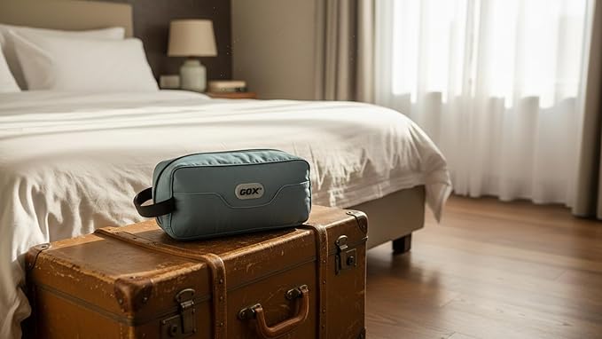 GOX Travel Toiletry Bag Dopp Kit Case for Men Multifunction Packing Organizer Pouch (Haze Blue)