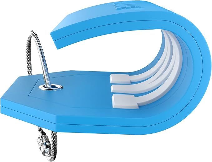 Shacke Initial Luggage Tag with Full Privacy Cover and Stainless Steel Loop - Aqua Teal (Letter W)