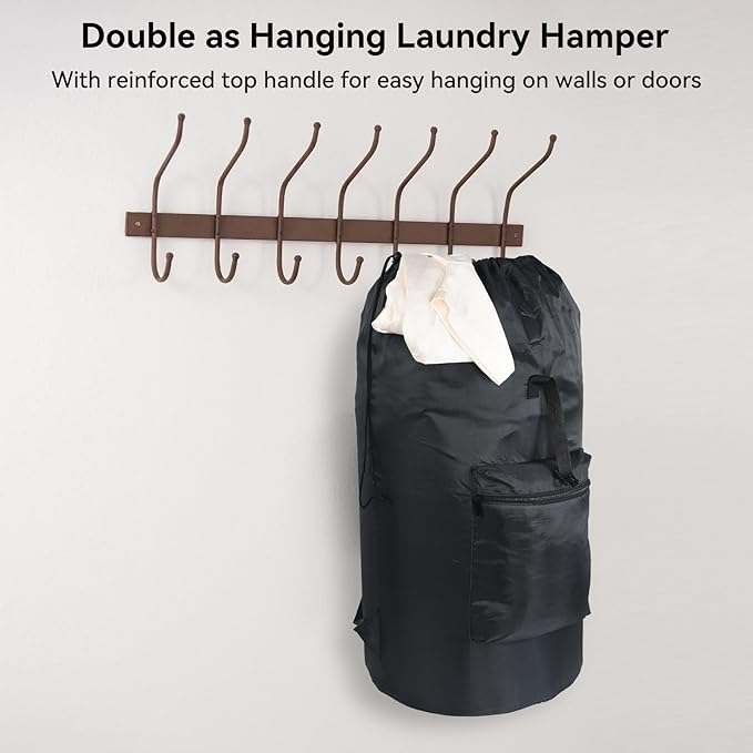 OTraki Large Laundry Backpack 100L Heavy Duty Travel Laundry Bags Hamper Bag with Adjustable Shoulder Straps Pocket Drawstring Closure Drying Do Not Exceed 176℉