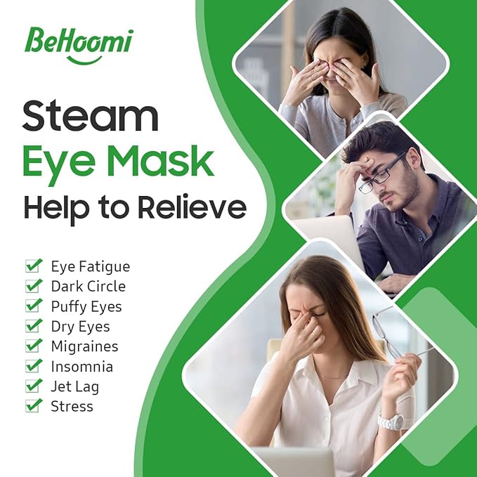 30Packs Steam Eye Mask, Heated Eye Mask Warm Compress for Eyes, Self Heating Disposable Steam Mask for Home Sleep, Spa, Travel Essentials & Relaxation Gifts, Stocking Stuffers (Lemongrass)