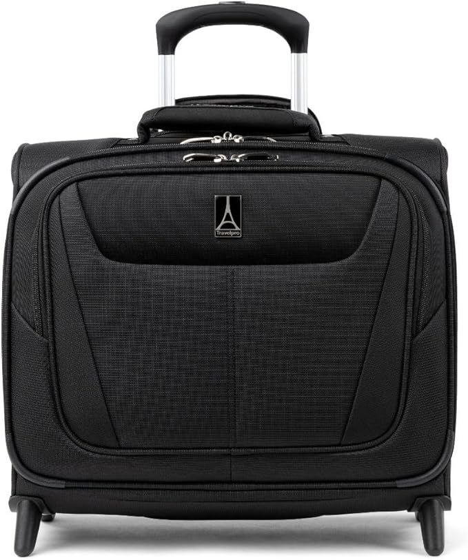 Travelpro Maxlite 5 Softside Lightweight Rolling Underseat Tote Upright 2 Wheel Bag, Men and Women, 14-Inch — Black