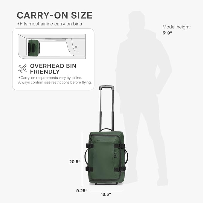 Traveler's Choice Softside Upright Wheeled Duffel Bag