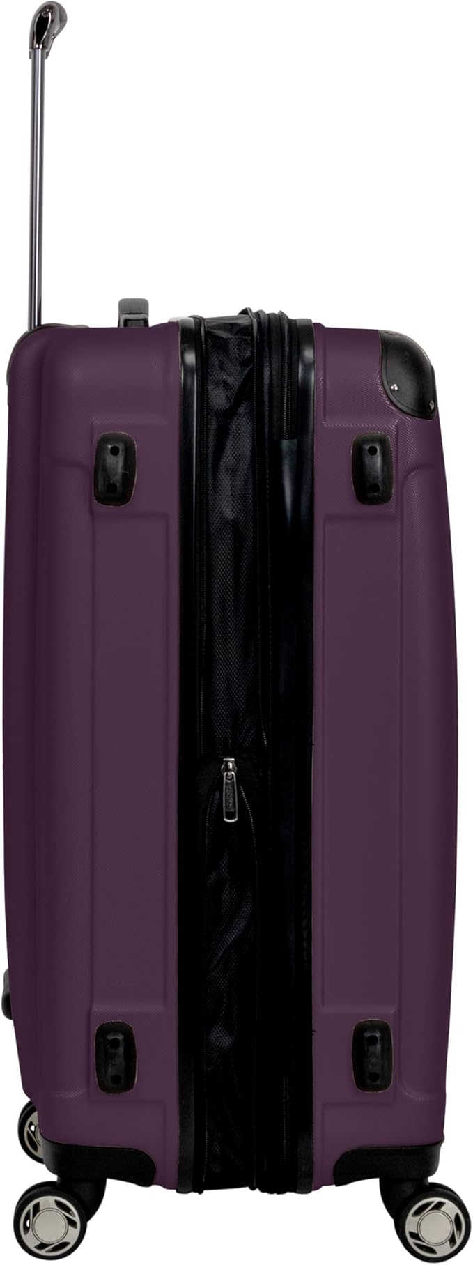 Kenneth Cole REACTION Renegade Luggage Expandable 8-Wheel Spinner Lightweight Hardside Suitcase, Midnight Plum, 3-Piece Set (20"/24"/28")
