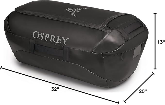 Osprey Transporter 40L Travel Duffel Bag, Black