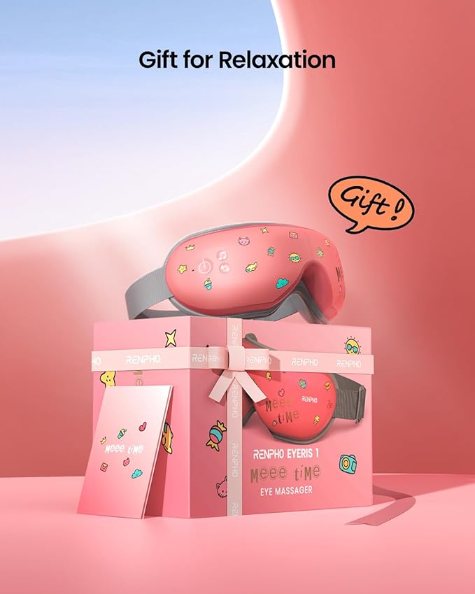 RENPHO Eye Massager with Heat, Mothers Day Birthday Gifts for Mom Women Men Her, Eye Mask for Migraine,Sleep Mask for Dry Eyes Relax, Reduce Strain for Men Dad Eyeris 1