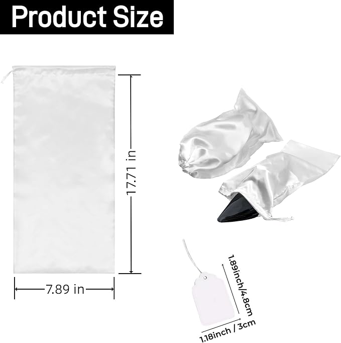 Shoe Dust Bags - 6 Pack Shoe Bags for Travel Satin Fabric Shoe Bag with Drawstring for Men Women Travel Protecting Storing Shoes