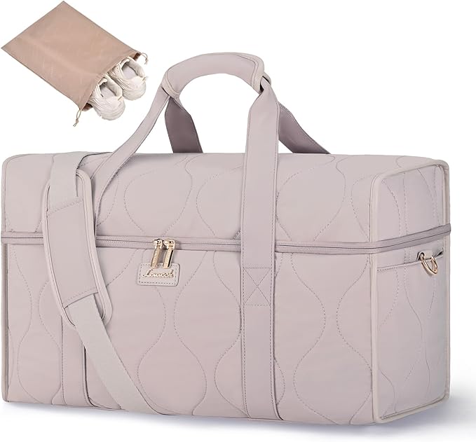 LOVEVOOK Travel Duffle Bag - Weekender & Overnight Bag with Toiletry & Wet Pocket, Carry-On Size, 3pc Set