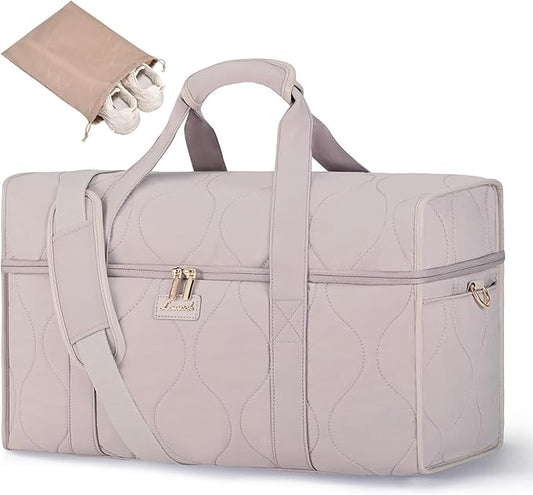 LOVEVOOK Travel Duffle Bag - Weekender & Overnight Bag with Toiletry & Wet Pocket, Carry-On Size, 3pc Set