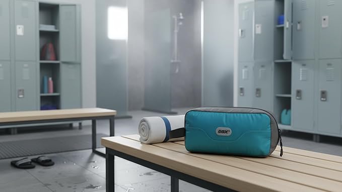 GOX Travel Small Toiletry Bag for Men Nylon Dopp Kit Medicine Bag Travel Organizer Pouch Shave Kits for Teens Toiletry Essentials Bathroom Compact Peacock 9.8 * 4.3 * 3.3 Inches