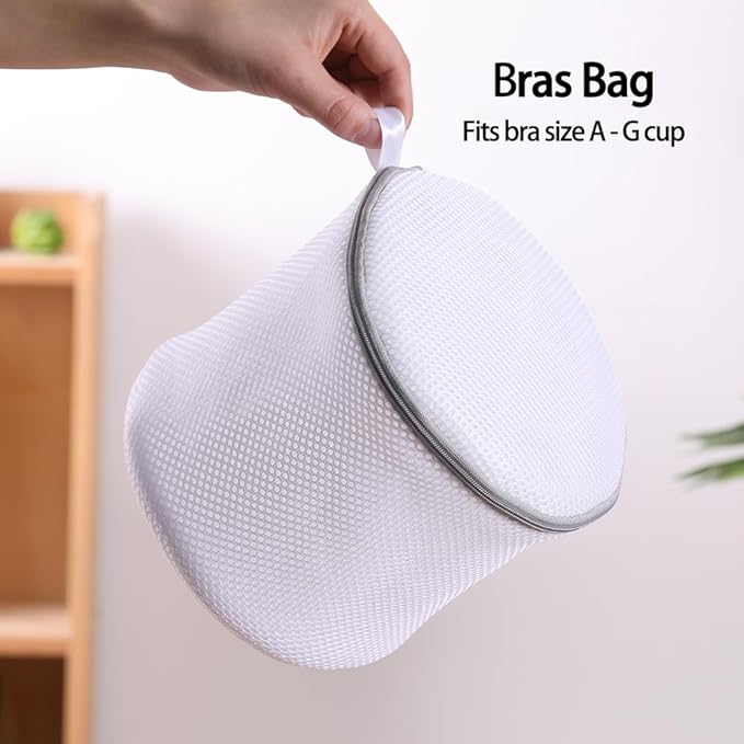 Kimmama Lingerie Bags for Washing Delicates, Garment Bag for Washing Machine, Mesh Laundry Bags for Cleaning Clothes, Coat, Dress, Sweater, Shirts, Toys, 3L