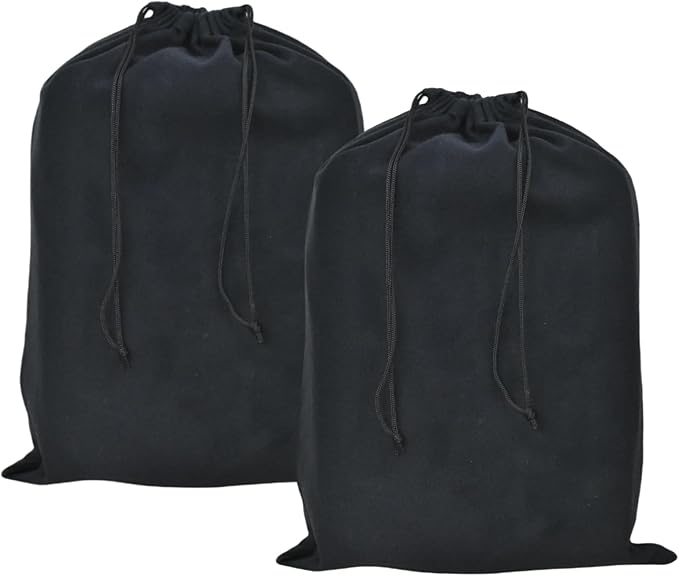 GONGKANGYUAN 2 Pack Shoe Bags for Travel Flannel Single Shoe Pouch with Drawstring for Men Women Travel Protecting Storing Shoes
