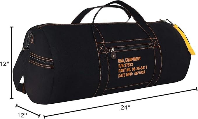 Rothco Canvas Equipment Duffle Bag – Travel & Gym Bag with Heavyweight Cotton Canvas Material – Great for Storing Gear, Clothing, and More